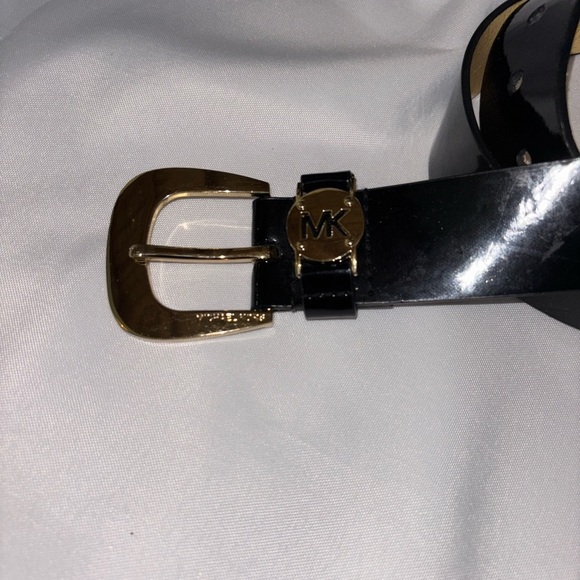 MICHAEL Michael Kors Black Synthetic Leather Belt Size M main image 13